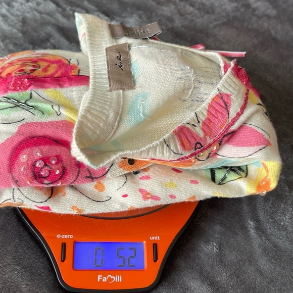 I.e. Cardigan Womens Floral Funky Button Up Cardigan Size M Colorful - Picture 14 of 14